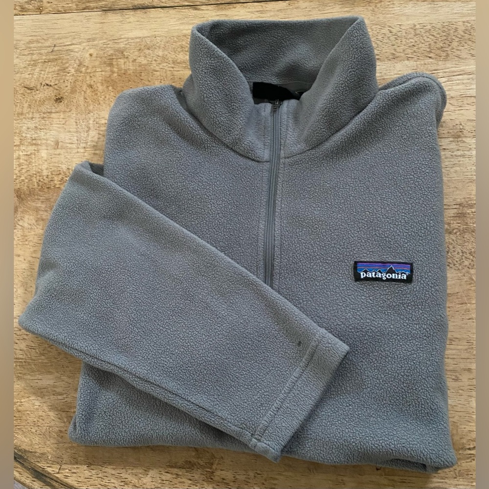 Patagonia Synchilla Men’s Sz M Gray Lightweight 1/4 Zip Fleece Pullover‎